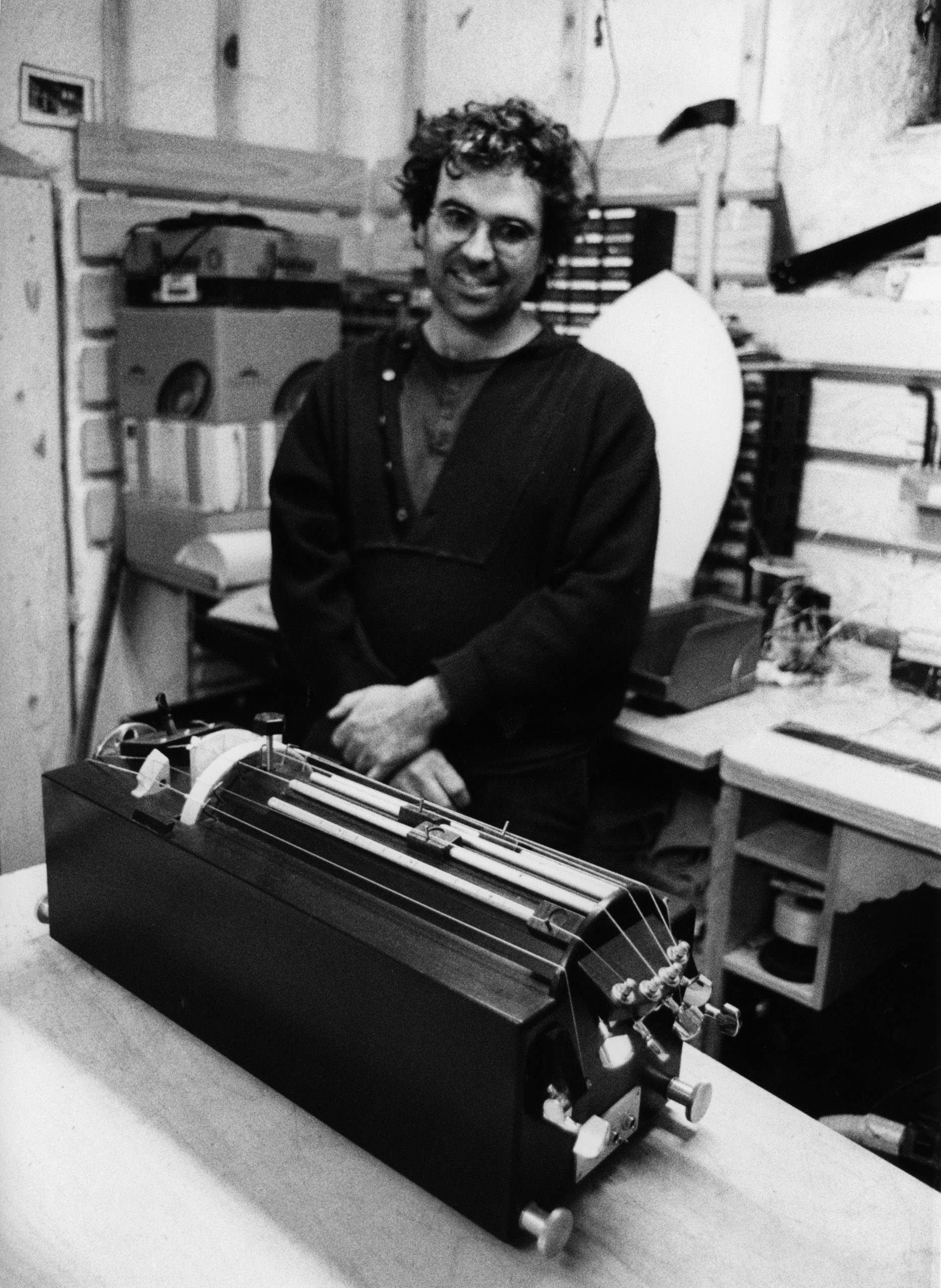 Léo Maurel dans son atelier, Dangolsheim / Photo : Marie Lagabbe